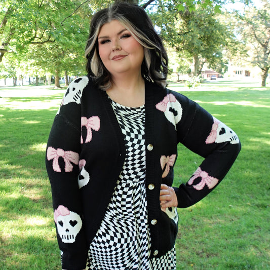 Skelly Bow Marie Cardigan (S-XL)