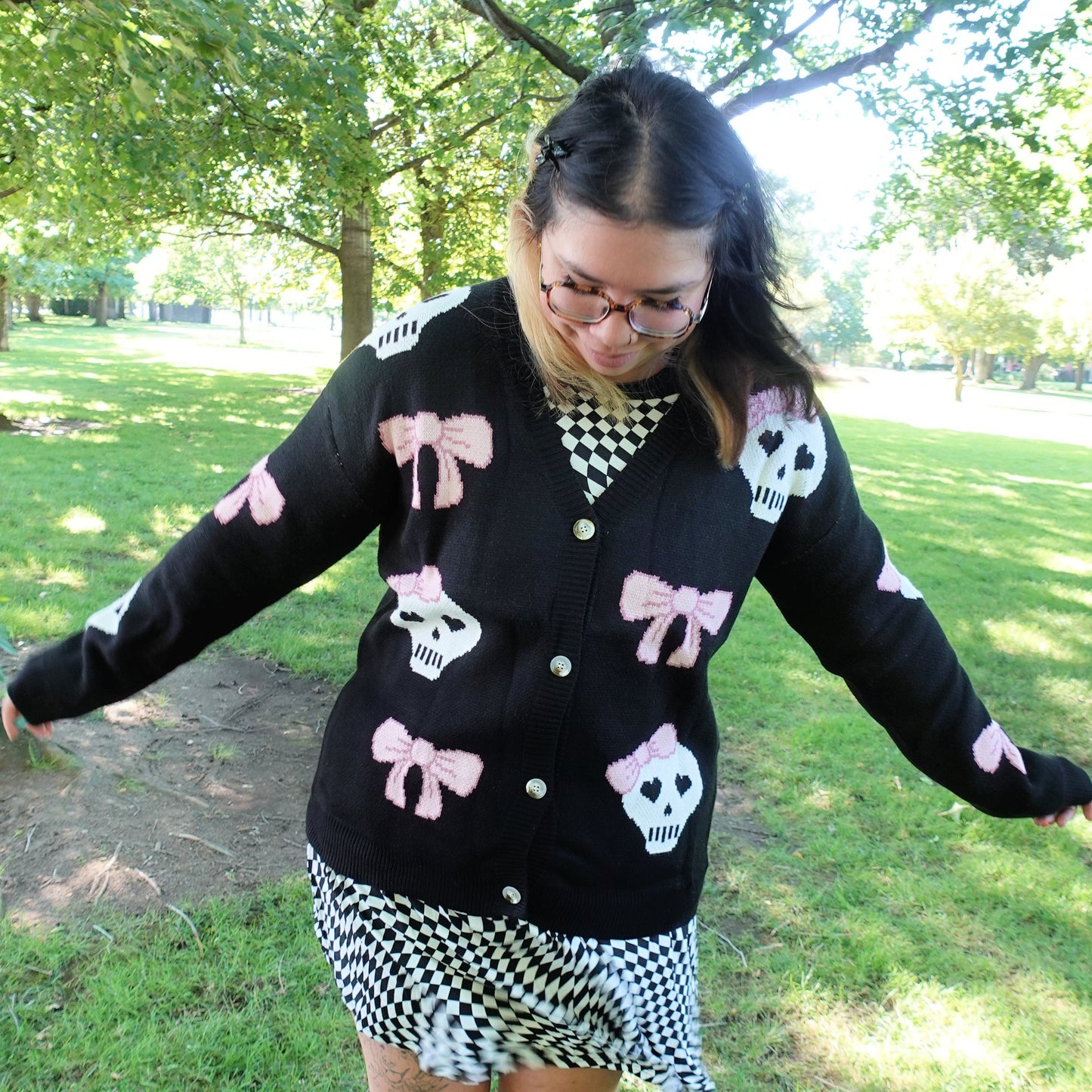 Skelly Bow Marie Cardigan (S-XL)