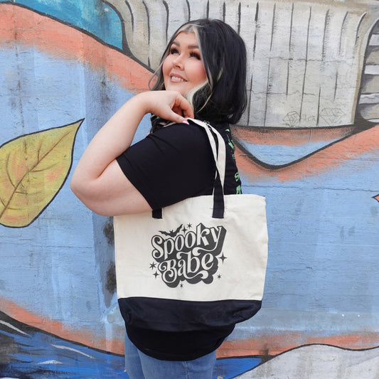 Spooky Babe Bats Tote Bag
