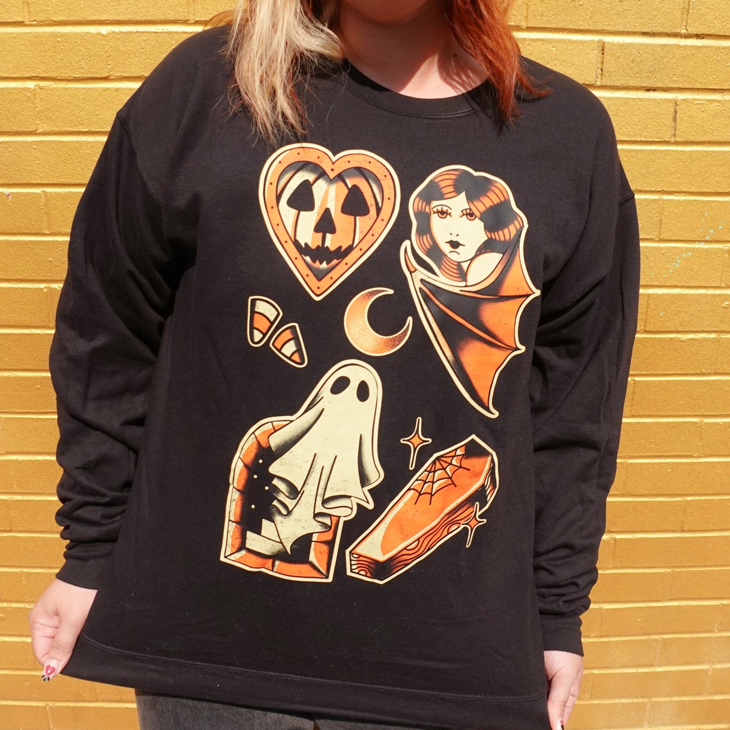 Halloween Tattoo Flash Art Sweatshirt (S-4X)
